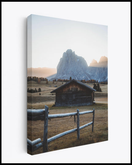 Dolomites Mountain Hut Canvas