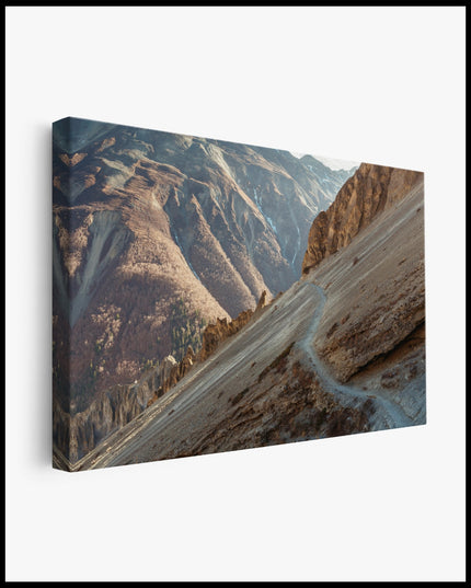 Hiking Trail Mountain Landscape Canvas