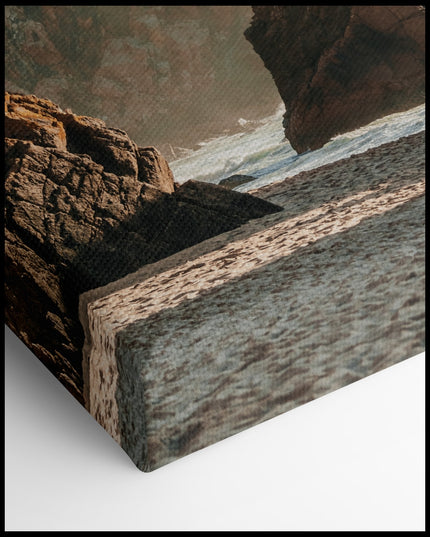 Large Rock Formation on the Beach Canvas