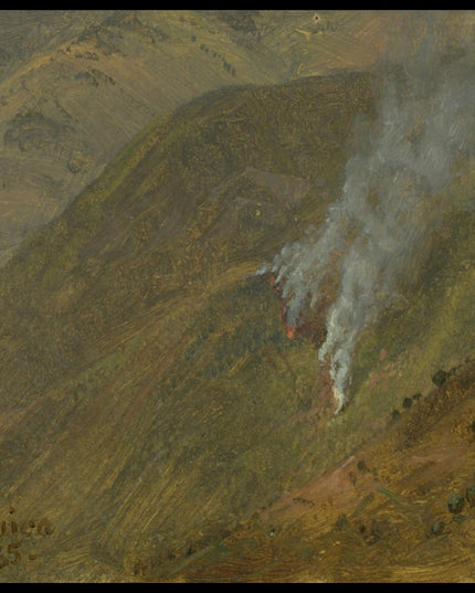 Mountainside with Brushfire