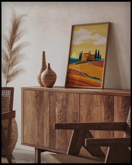 Tuscany Illustration Poster