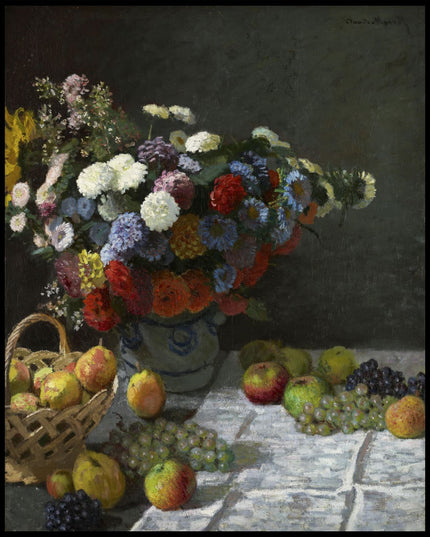 Still Life With Flowers And Fruit