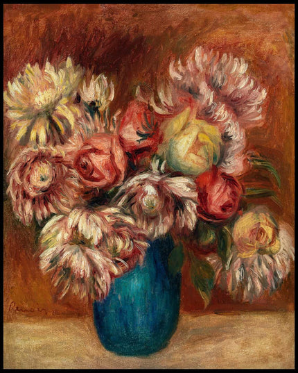 Flowers in a Green Vase (Fleurs dans un vase vert)