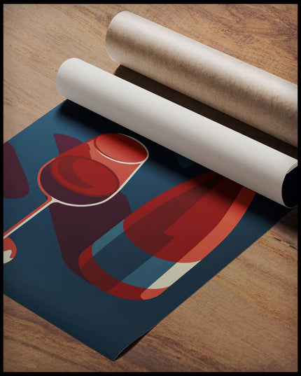 Wine Tasting Illustration Poster