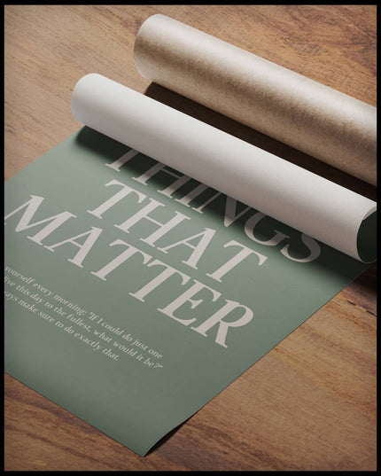 Do The Things That Matter Illustration Poster