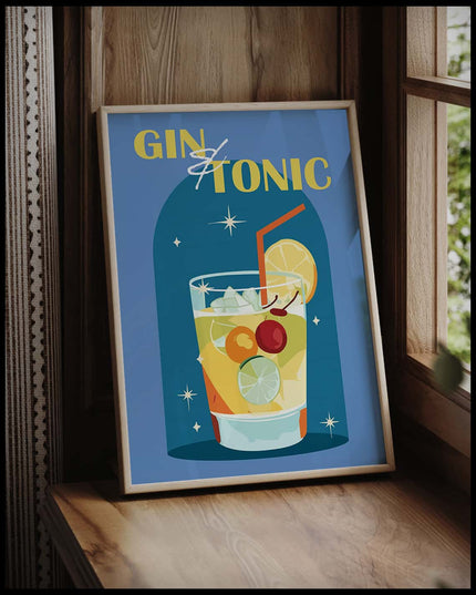 Gin Tonic Cocktail Poster