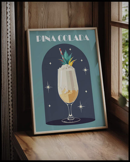 Pina Colada Cocktail Poster