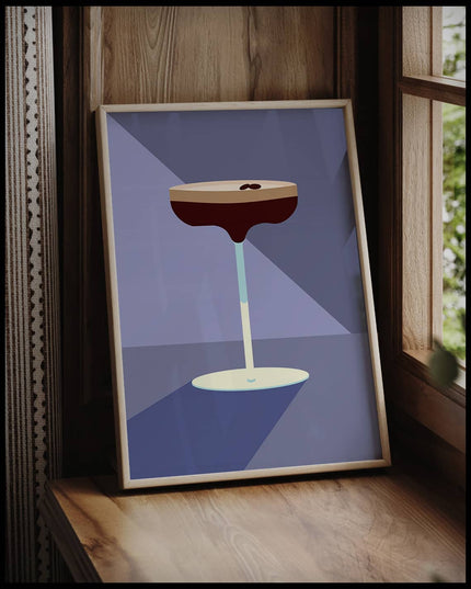 Espresso Martini Illustration Poster