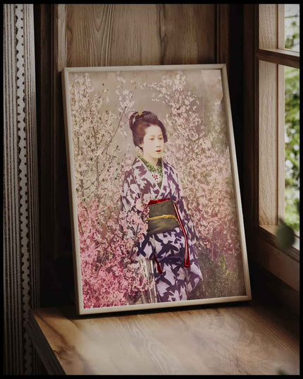 Geisha And Cherry Blossom