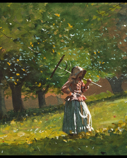 Girl With Hay Rake