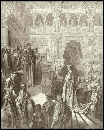 Solomon receives the queen of sheba